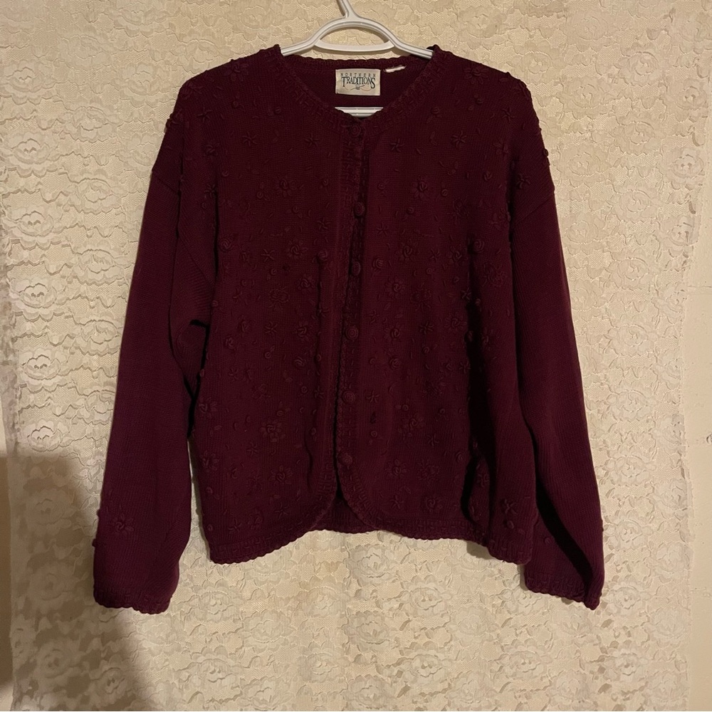 Northern Reflections Rich Burgundy Cardigan